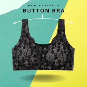 Premium Button Bra (Black)