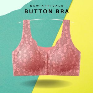 Premium Button Bra (Pink)